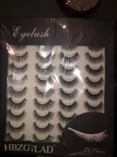 HBZGTLAD 2-20 pares 3D de visón pestañas falsas hecho a mano Wispy largo esponjosa pestañas falsas de ojos Natural extensión Kit de maquillaje Cilios