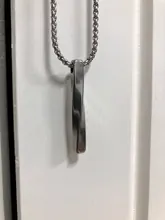 2021 nueva moda rectángulo negro colgante, collar de los hombres de moda Simple cadena de acero inoxidable collar de hombre joyería, regalo