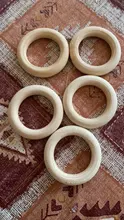 Wooden-Beads Diy Craft Gift Kids Toy Home-Decoration Baby Natural for 5pcs Infant