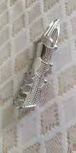 Anillo de doble dedo con armadura de nudillo para hombre, 1 unidad, Punk, gótico, Punk, Color plateado, anillos tipo fantasma