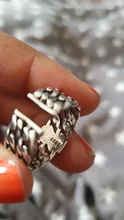 HUANZHI 2020 humano cara multicapa anillos con letras Irregular Cadena de plata tibetana Retro anillo estilo Punk joyería para hombres y mujeres