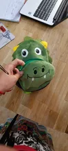 Mochila de felpa con dibujos animados para niños, morral escolar para guardería, para niños y niñas, con animales bonitos