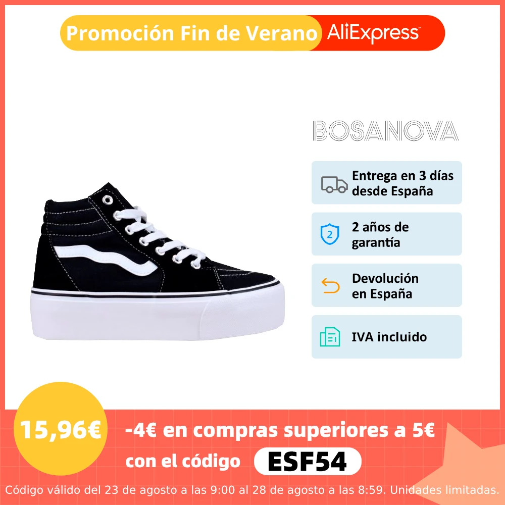 BOSANOVA Zapatillas Negras Abotinadas