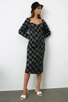 

Trendyol Plaids Button Dress TWOAW21EL0110