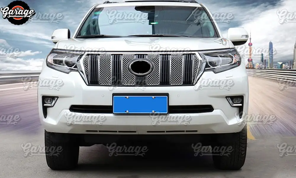 Отделка решетки радиатора для Land Cruiser Prado 150- нержавеющая сталь литья 1 комплект/6 шт. украшение автомобиля Стайлинг