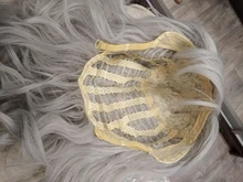 MSIWIGS-Peluca de cabello sintético flequillo lateral para mujer