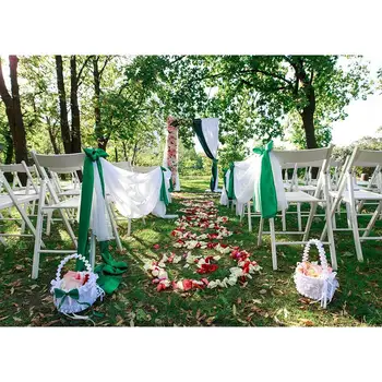 

Flowers Petals Outdoor Chair Photographic Backdrop Custom Backgrounds for Lovers Valentine's IV