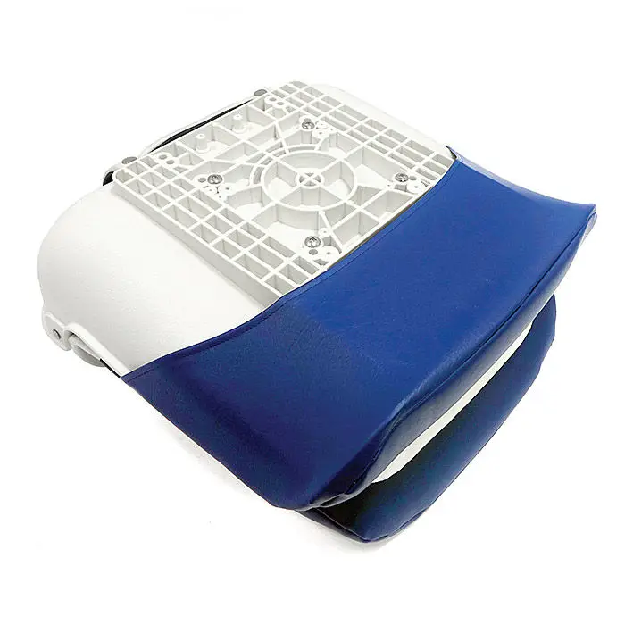 Кресло пластмассовое складное с подложкой All Weather High Back Seat, белый/синий 75140WB