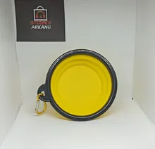 Taza plegable de viaje para alimentación de agua, contenedor portátil de comida para cachorros, para perros y gatos, bandeja de alimentación, 350ML