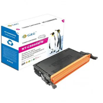 

Compatible G & G SAMSUNG CLP610 CLP660 MAGENTA TONER CLP-M660B CLP-M660A ST924A ST919A 5.000 pages