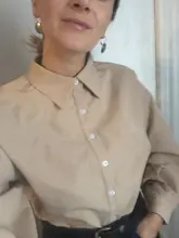 Señoras manga linterna blusa elegante camisa de las mujeres blanco negro Casual botón Vintage cuello Oficina camisa Mujer