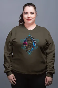 

Angemiel Wear Cosmic Sphere Grim Reaper Green Women Sweatshirts