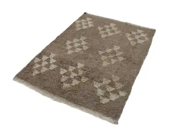 

126x178 Cm Brown Handmade Vintage Tulu Rug-4x6 Ft