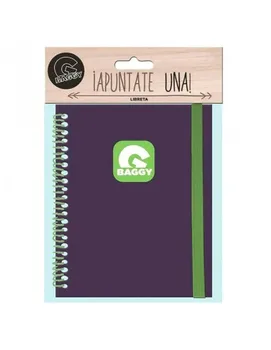 

NOTEBOOK BAGGY®PURPLE WITH ELASTIC HEADBAND