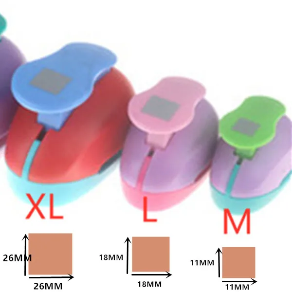 正方形のスクラップブッキングクラフトパンチ、紙の正方形カッター