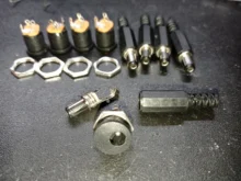 Female Jack Connector Plugs Screw-Nut Panel-Mount Power-Socket Plastic DC022 10PCS 5pairs