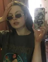 Gafas de sol rectangulares para hombre y mujer, lentes de sol rectangulares de lujo, cuadradas, de Metal Vintage, UV400, 1 Uds., 2020