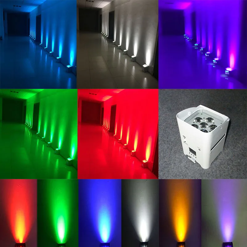 Беспроводная Wifi Uplights RGBWA UV 6*18 Вт Батарея Работает беспроводной DMX светодиодная подсветка эффект DJ Up огни для свадеб с дистанционным управлением