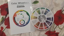 Tarjeta de papel colorido profesional, rueda de mezcla de colores de diseño de tres niveles, guía circular central redonda, gira tatuajes, pigmento de uñas, 12 Uds.