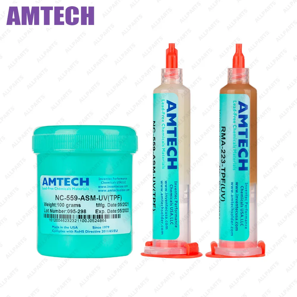 Оригинал Флюс для пайки AMTECH NC-559-ASM 100г. 10 cc RMA-223-TPF UV 10cc | Инструменты