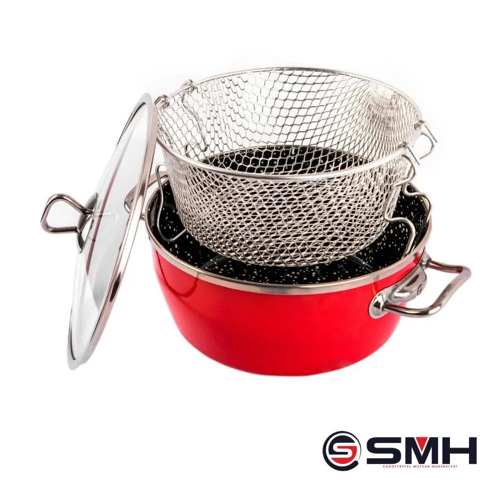 Эмалированная мини-кастрюля для картошки фри корзина жарки ситечко кухонная