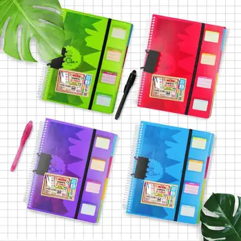 

Starplast flexible spiral folder 100 Covers and separators interchangeable, A4, closure elastic RUBBER, Polypropylene's tops