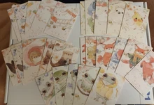 Tarjeta lomo de papel de animal feliz, 52mm x 80mm, 1 paquete = 28 piezas