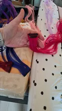 BENEHAIR-Pinzas para el pelo en extensiones de cabello, pinzas para el pelo sintético, color arcoíris resaltado, rosa, rojo y azul
