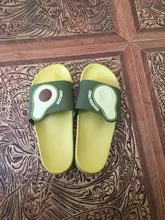 Slippers Slide Shoes Flip-Flops Sandals Beach Fruits Soft-Sole Avocado Women Summer Cartoon