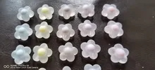 Flower-Shape Beads Accessories Earrings Jewelry-Making Diy Necklace Acrylic Spaced Transparent