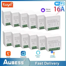 Tuya 16A MINI Wifi Switch DIY 2-way Timer Relay Smart Home Modules Voice Control Work With Yandex Alice Alexa Google Hom