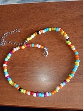 Collares de Cuentas pequeñas de estilo bohemio para mujer, Gargantilla corta Bohemia, colgante, collar, joyería de cuello fresca, 14 colores