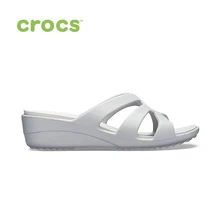 crocs women's sanrah strappy wedge sandal