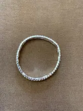 Pulsera para tobillo con diamantes de imitación, brazalete de cristal joyería, Color plata, elástica, 1/2/3/2021 filas, 4/5