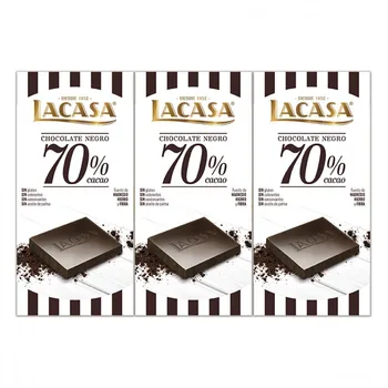 

3 tablets black Chocolate 70% cocoa · 100g.