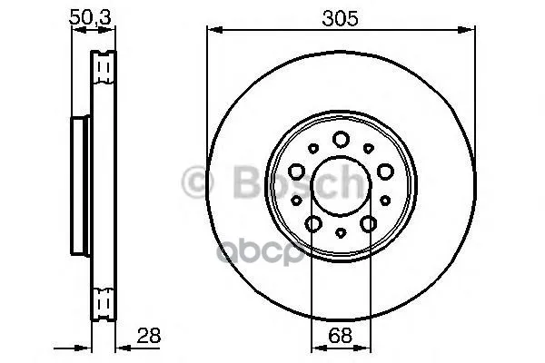 Тормозной Диск 0986478494 Bosch арт. 0986478494