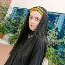 ¡Largo SHANGKE sintético recto peluca con diadema! Peluca de cabello ondulado de fibra resistente al calor para mujer Peluca de fiesta/de uso diario para niña