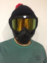 Máscara de esquí para hombre y mujer, gafas de seguridad con filtro para la boca a prueba de viento y de Motocross
