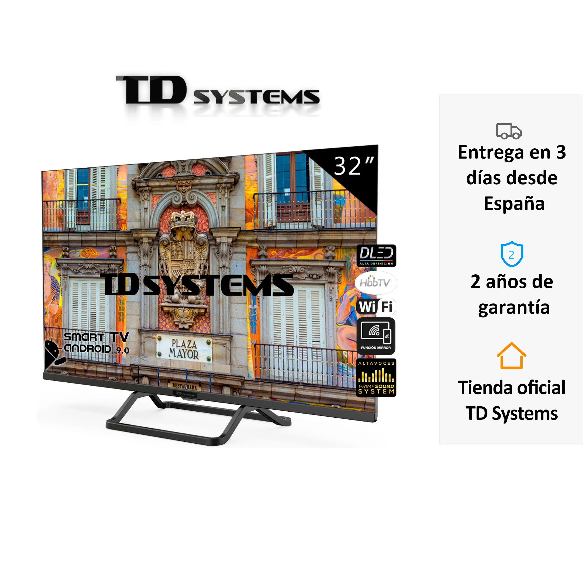 Televisores Smart TV 32 Pulgadas TD Systems K32DLX10HS. 3x HDMI, DVB  T2/C/S2, HbbTV [Envío desde España, garantía de 2 años]|Smart TV| -  AliExpress