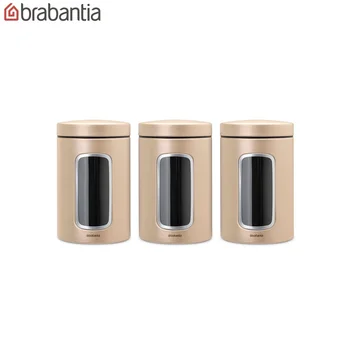 

Набор контейнеров Brabantia с окном 1,4л, 3 предмета, шампань, 304842