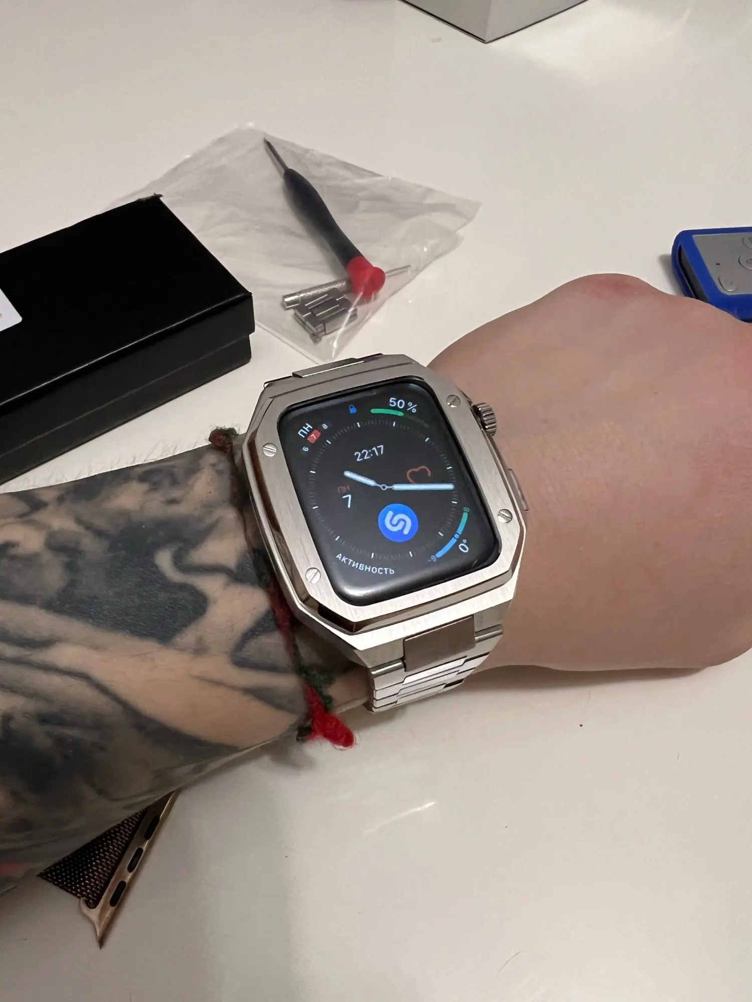 Apple Watch Case 44mm Steel Case + Steel Bracelet (4 Screws) iMod Watch