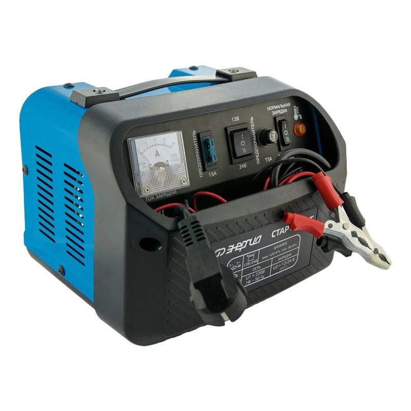 Устройство зарядное для АКБ ЭНЕРГИЯ СТАРТ 20 РТ (300 Вт, 12-24 В, 120 Ач, 15 А, быстрая зарядка, амперметр)