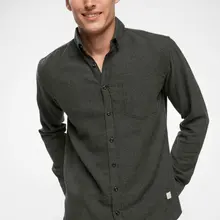 Дефакто модная мужская рубашка с отворотом и длинным рукавом для мужчин, повседневные однотонные рубашки, осенние свободные мужские топы, новинка-J1924AZ18AU