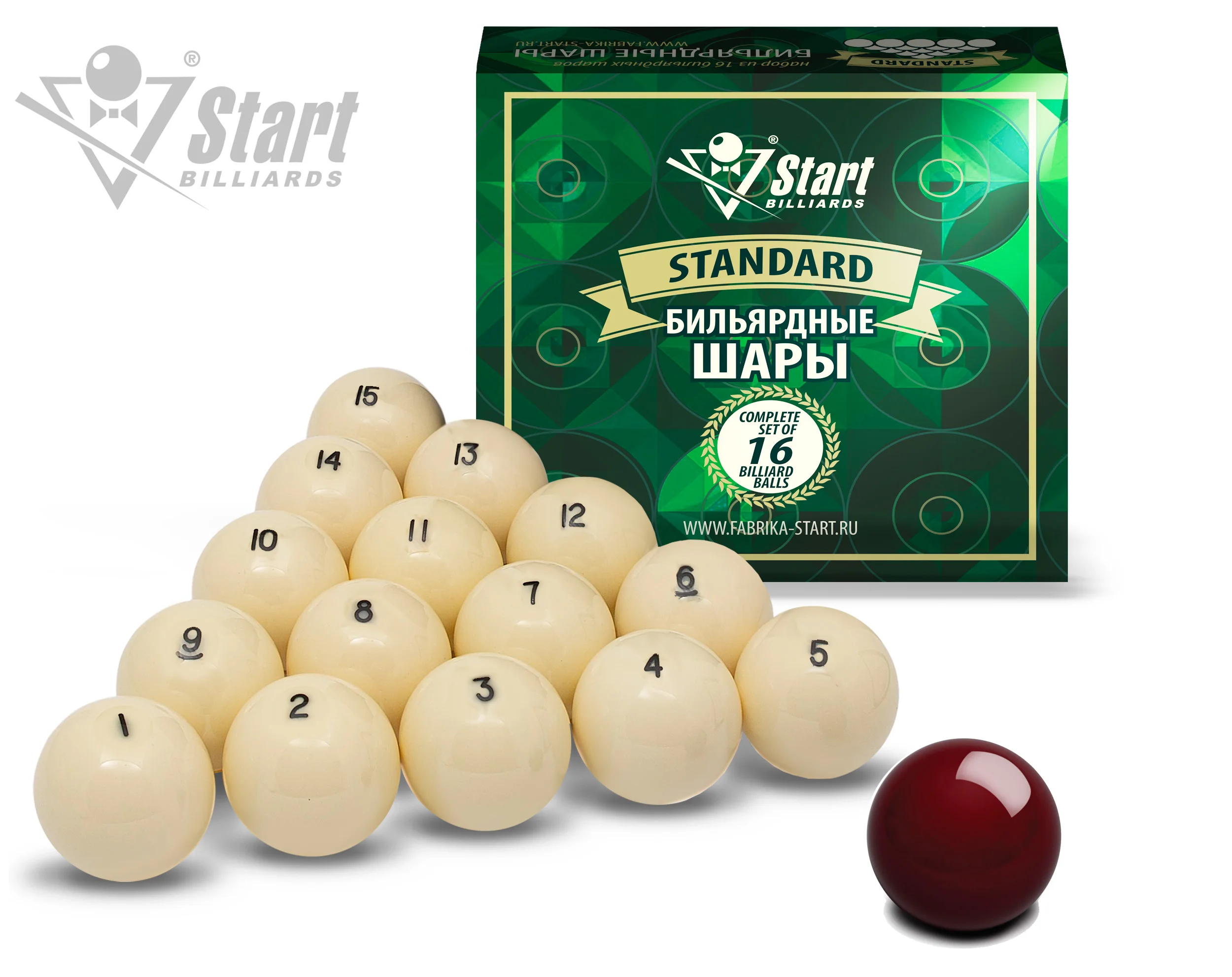 Шары для бильярда Start Billiards Standard 68 мм | Спорт и развлечения