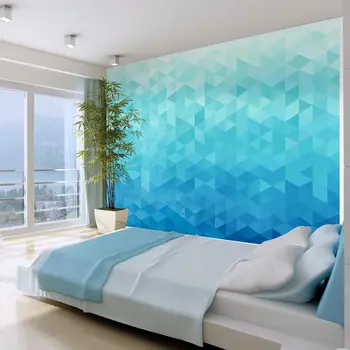 

Wall mural-Pixel light blue-250x175 cm