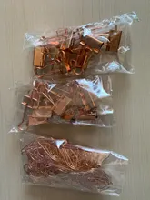 TUTU 60 unids/lote de Material de Metal de 28mm Clips de papel oro Color de rosa Kawaii divertido regalo Oficina escuela papelería marcado Clip H0288