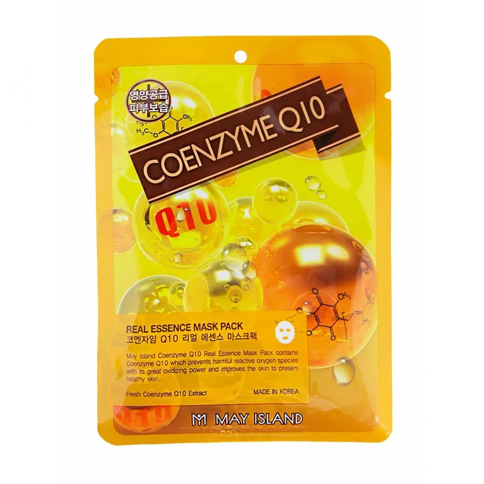 May Island Coenzyme Q10 Real Essence Mask Pack тканевая маска с коэнзимом Q1 | Красота и здоровье