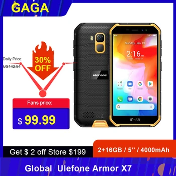 

Global Ulefone Armor X7 5.0-inch Android10 Rugged Waterproof Smartphone Cell Phone 2GB 16GB ip68 NFC 4G LTE Mobile Phone