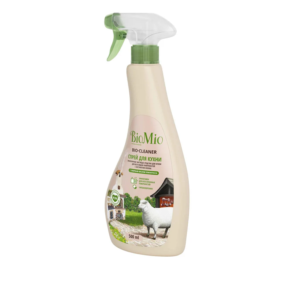 BIO-KITCHEN CLEANER Экологичный чистящий спрей для кухни. Лемонграсс
