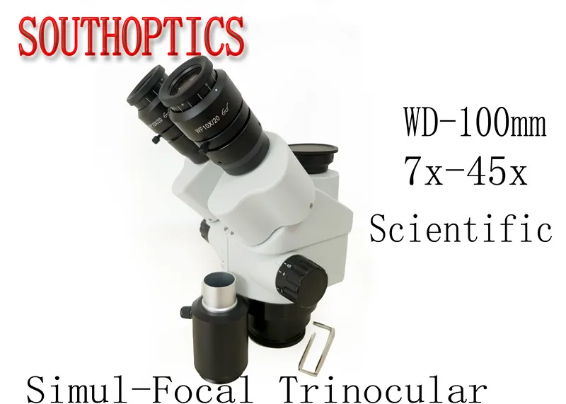 Научный 7x-45x Тринокулярный Стерео микроскоп/головка микроскопа/Аксессуары для микроскопа